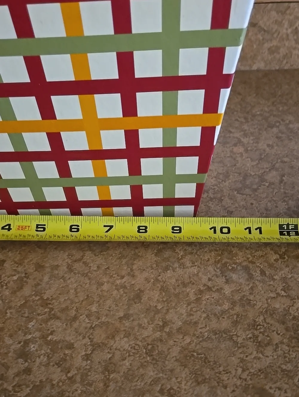 Decorative Plaid Storage Bin in Multi-Color